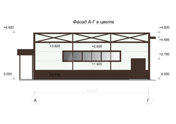 3D визуализация Магазин из сэндвич-панелей - фото 3