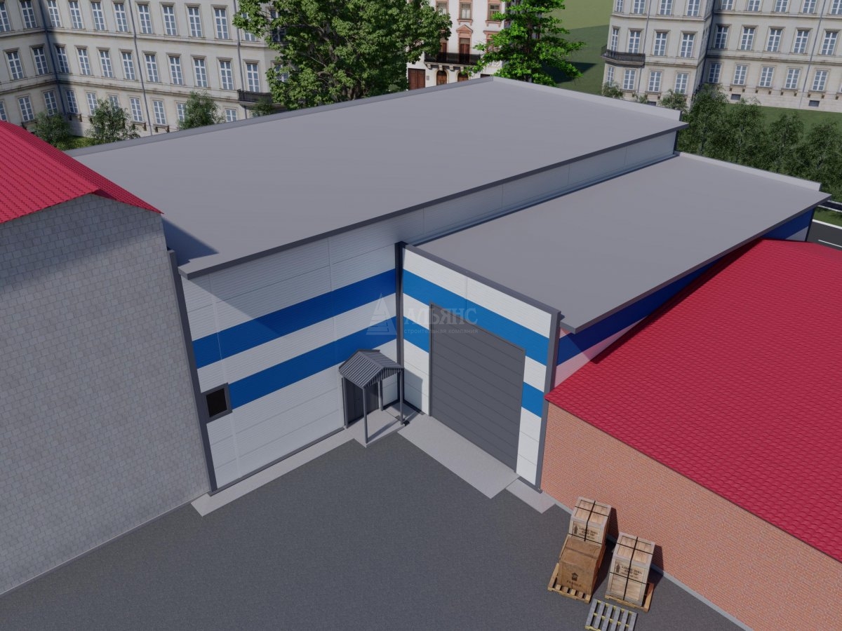 3D визуализация Магазины, ТЦ из сэндвич-панелей, павильоны из сэндвич панелей - фото 4