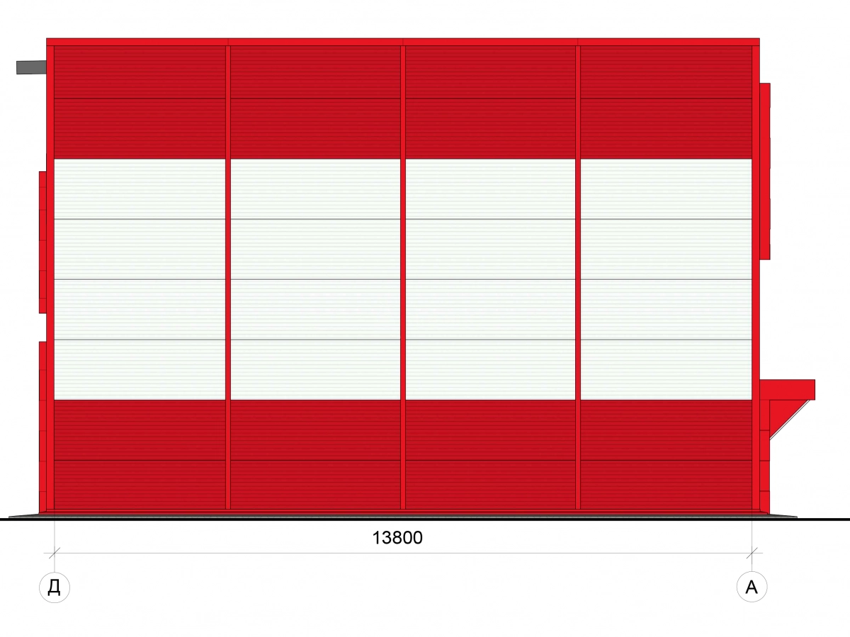3D визуализация Проект двухэтажного магазина из сэндвич-панелей - фото 11
